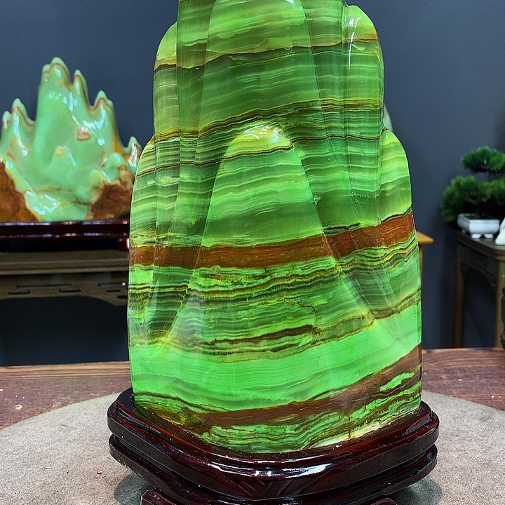 石材靠山摆件创意