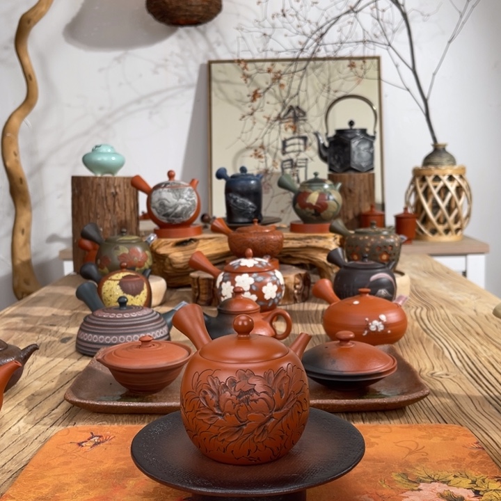 知常滑风月手作茶壶