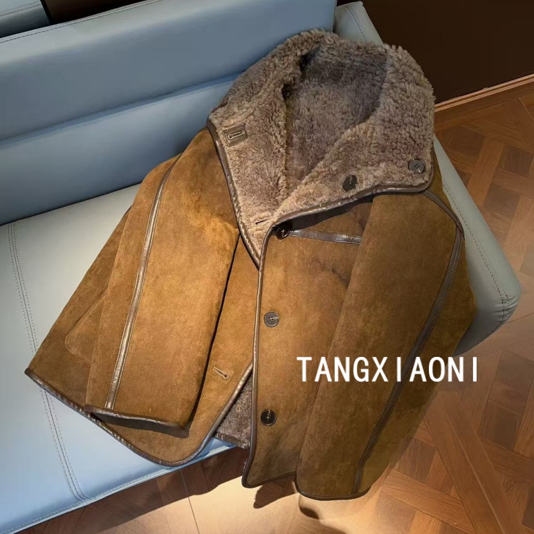 5店 米米自留 【栗冬】双面双穿慵懒毛毛外套潮牌女装