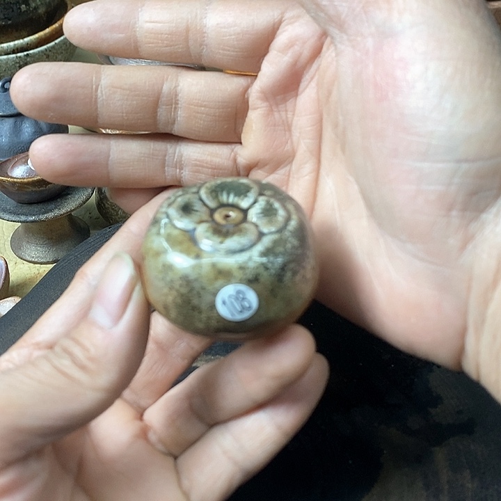 杯手工粗陶、柴烧茶器