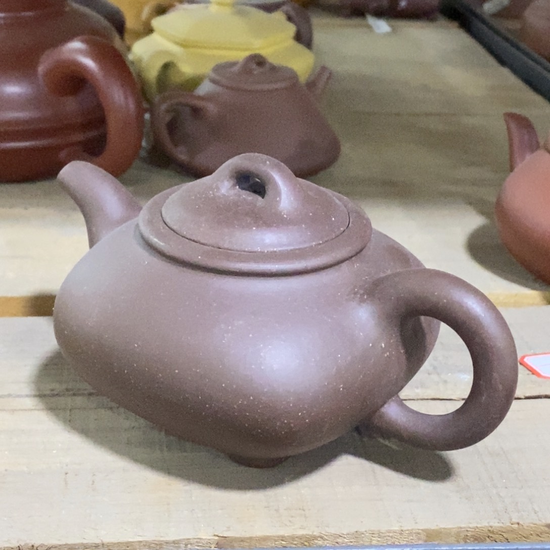 紫砂茶壶白7 传炉 紫泥 