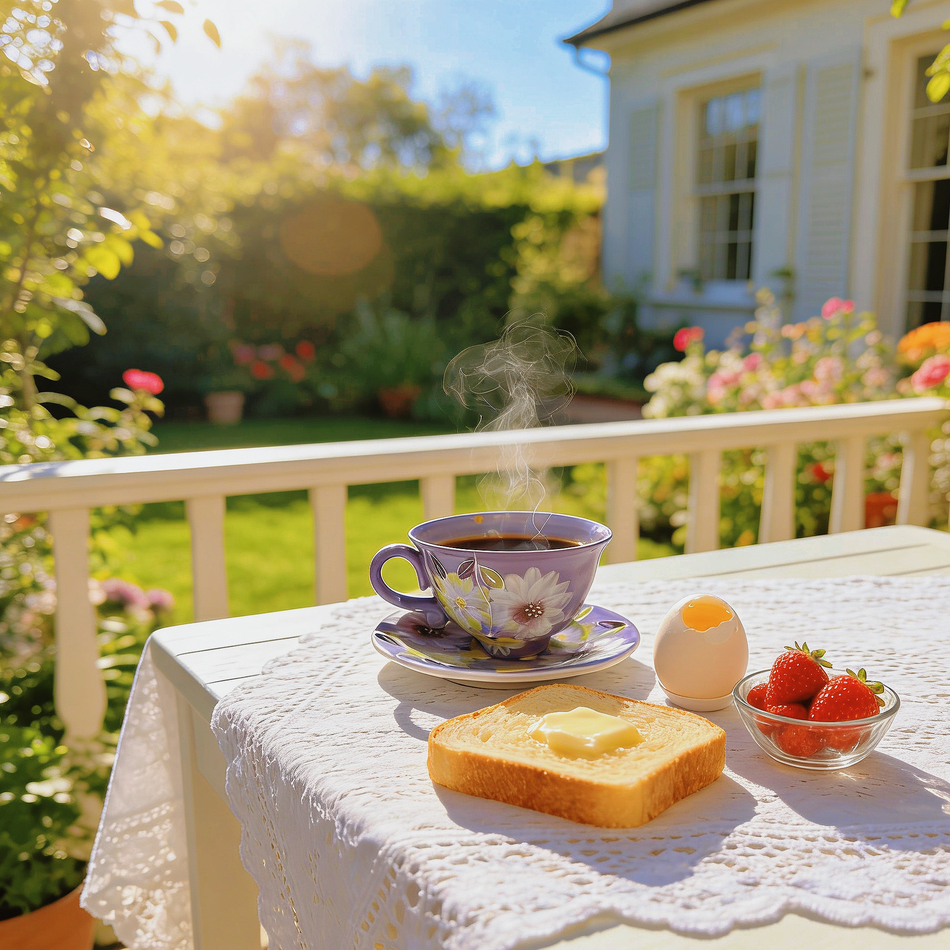 淡紫色复古花卉陶瓷咖啡杯碟精致轻奢
