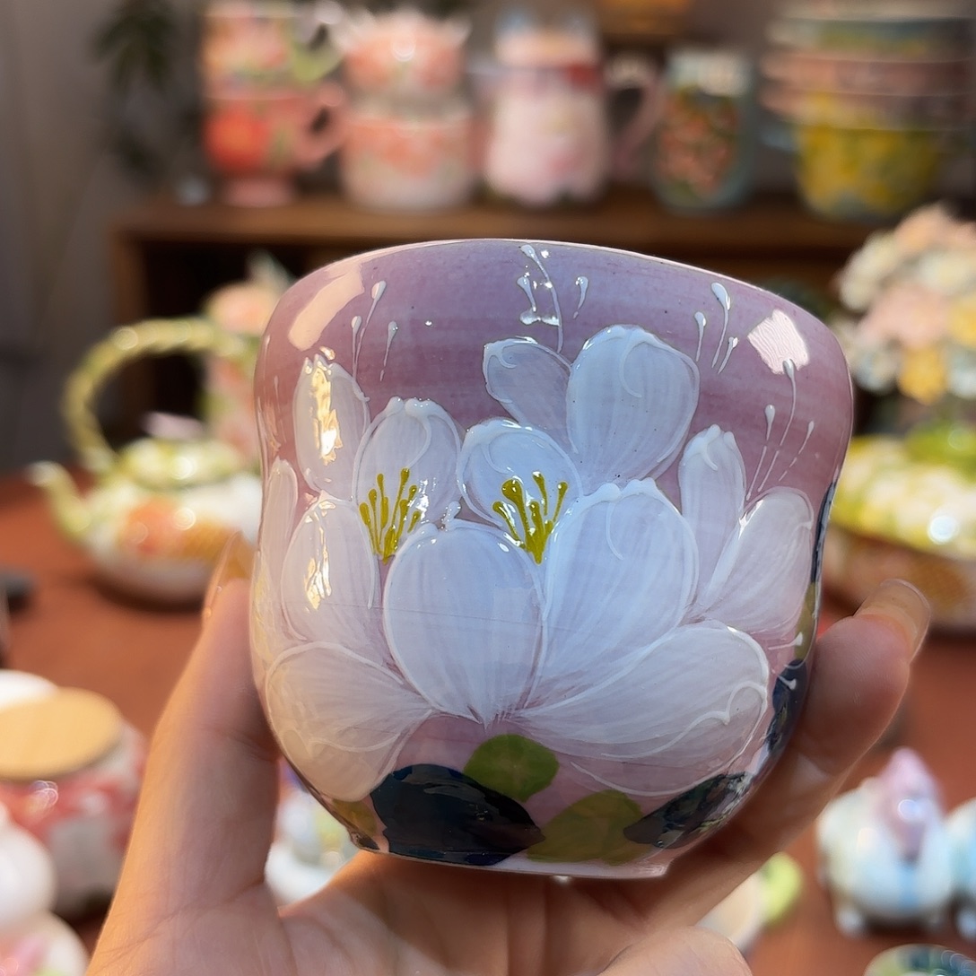 摆件景德镇手绘高温釉下彩陶瓷茶具