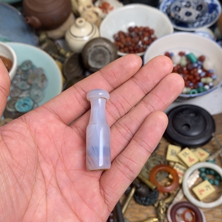 蓝***天工艺品 烟嘴 摆件 微瑕