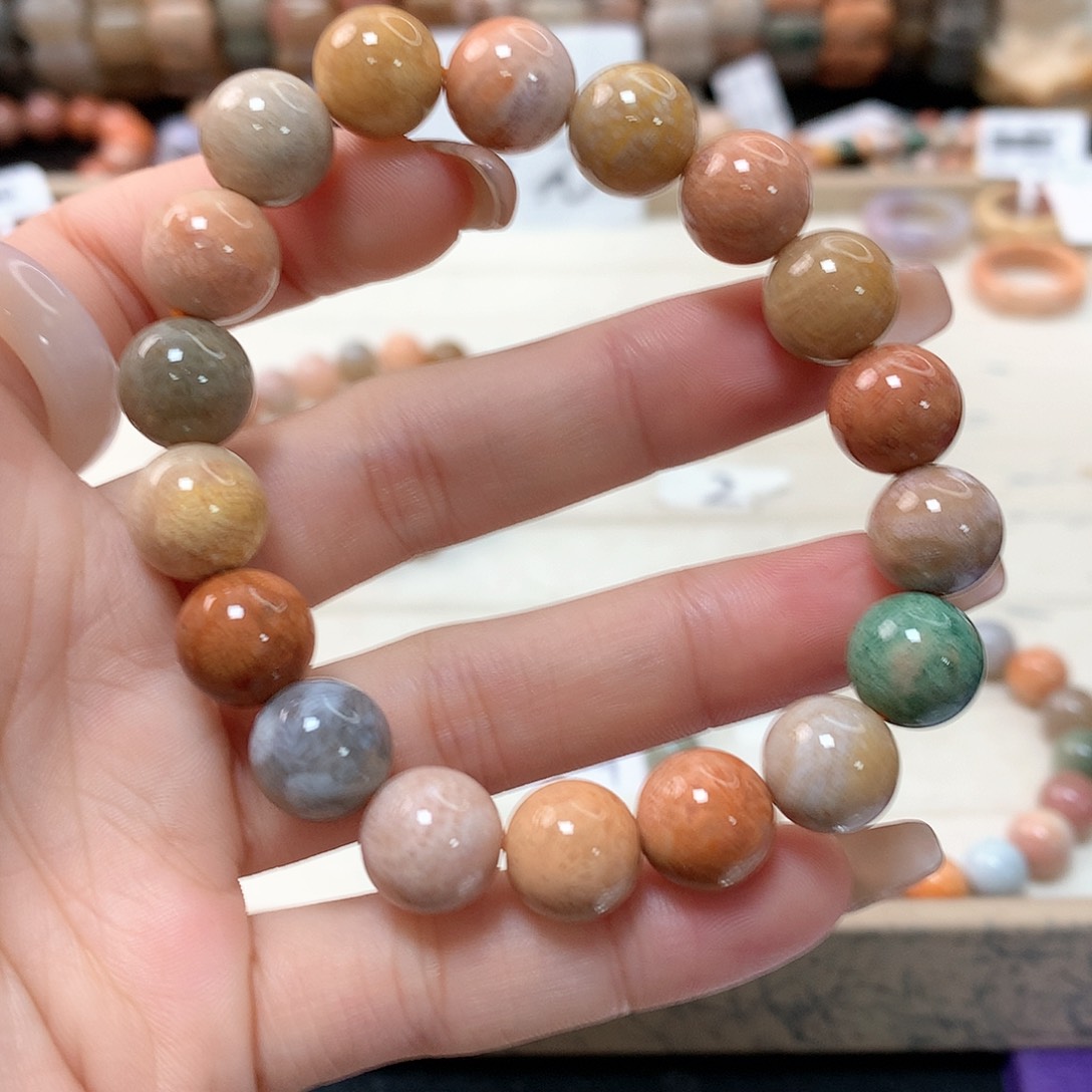 硅化珊瑚（珊瑚玉）手链未镶嵌秦*849