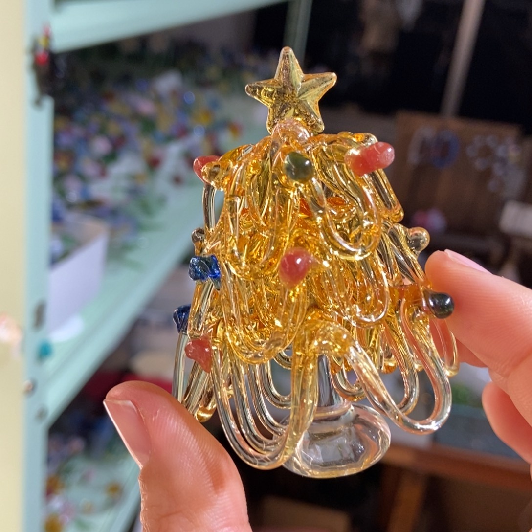 琉璃手工艺品带夜光底座