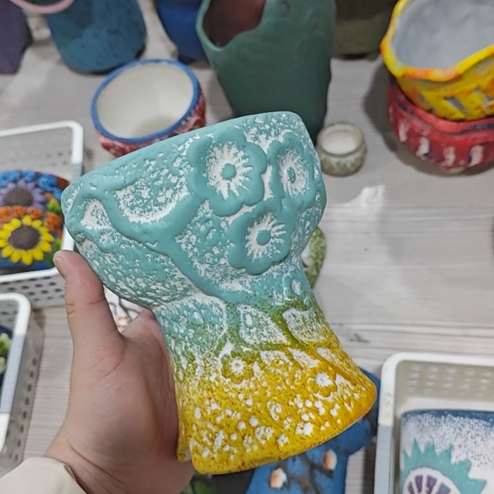 红陶吸水透气的白陶花盆凑满12发货