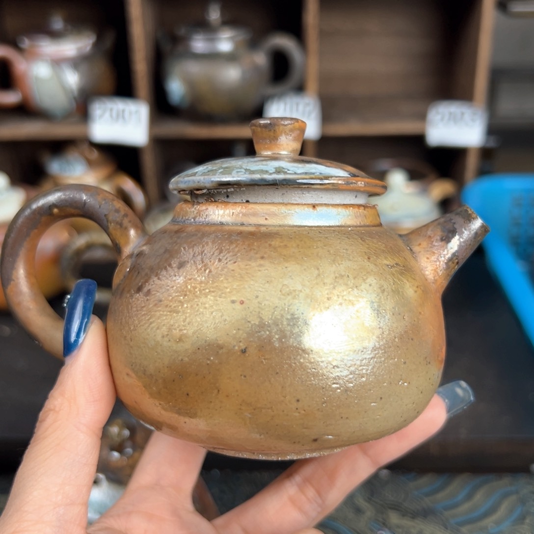 杯三**殿柴烧茶器细陶壶