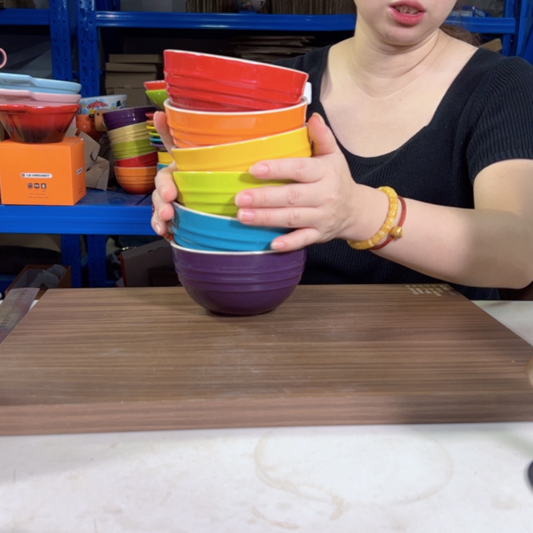 陶瓷彩虹色系米饭碗套装