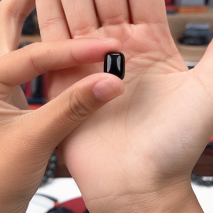 晴***里和田玉未镶嵌挂件戒面99墨