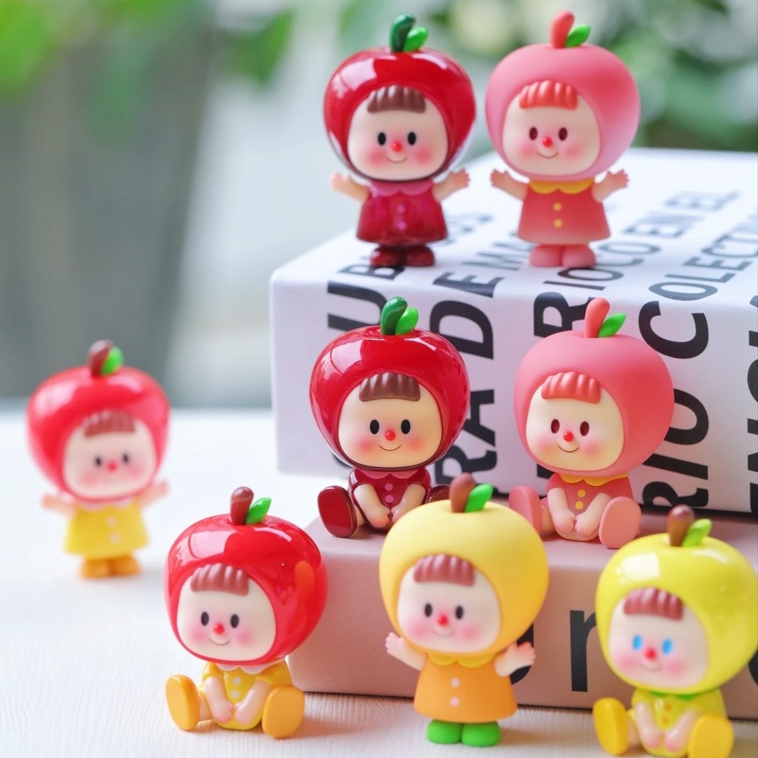 【拆盒】多多妹苹果多多mini系列盲盒潮玩摆件挂饰