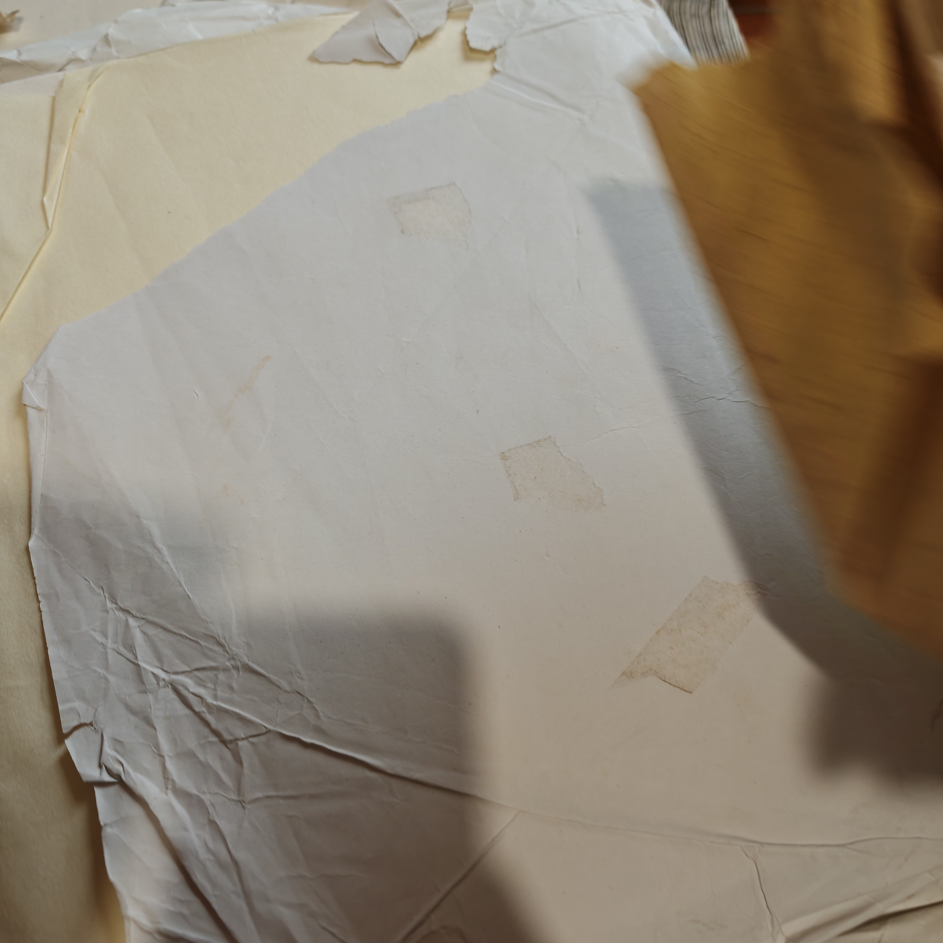 100张九十年代手工口粮半切纸35*135cm