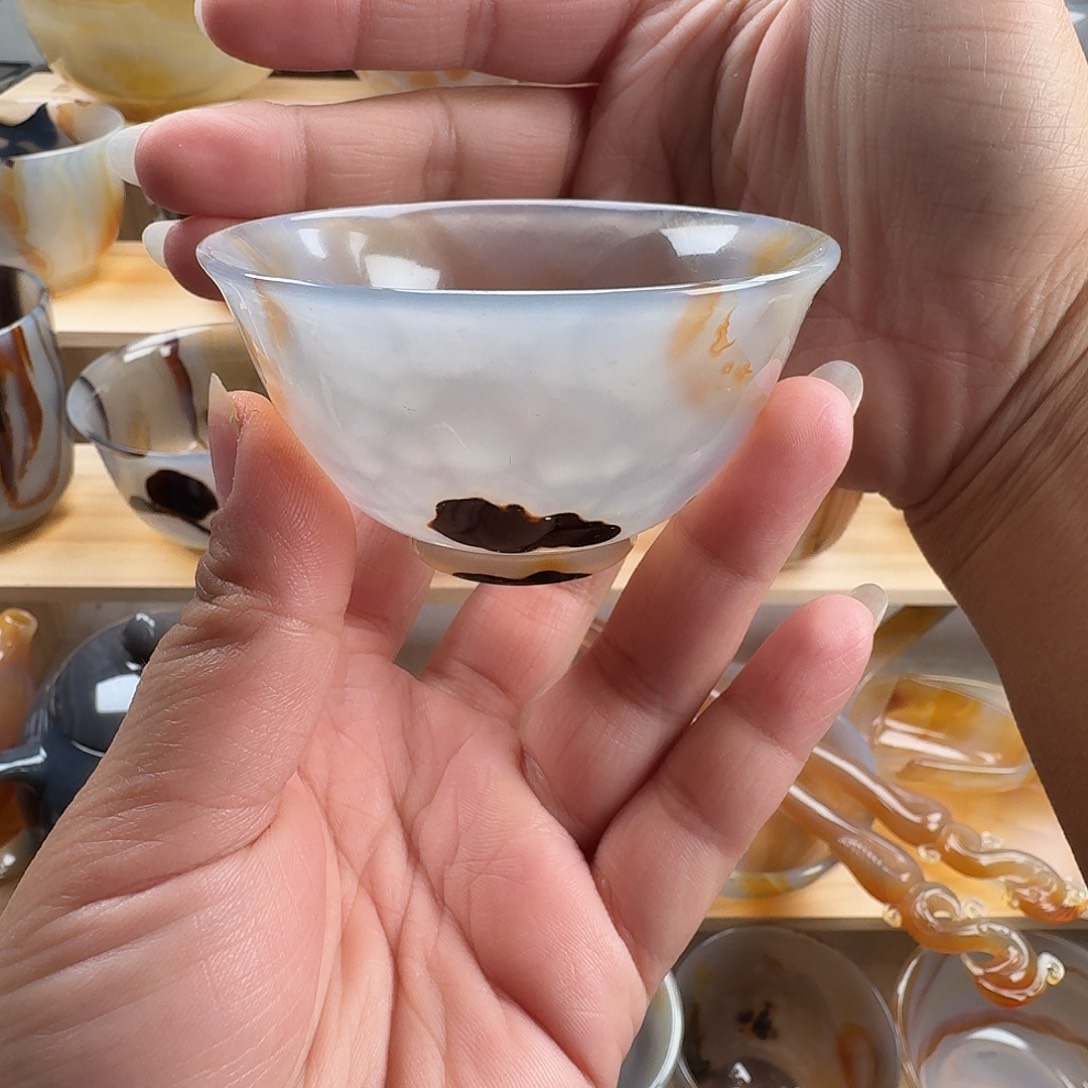 玛瑙/玉髓未镶嵌茶杯