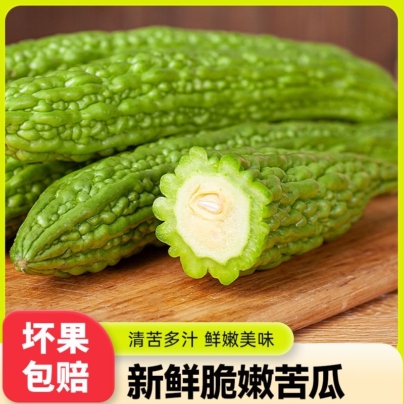 【顺丰/京东】山东农家新鲜苦瓜现摘现发自种时令蔬菜当季凉瓜3/5斤