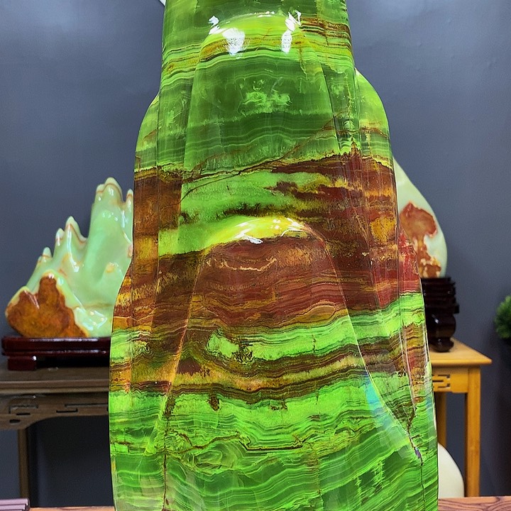 石材靠山摆件创意