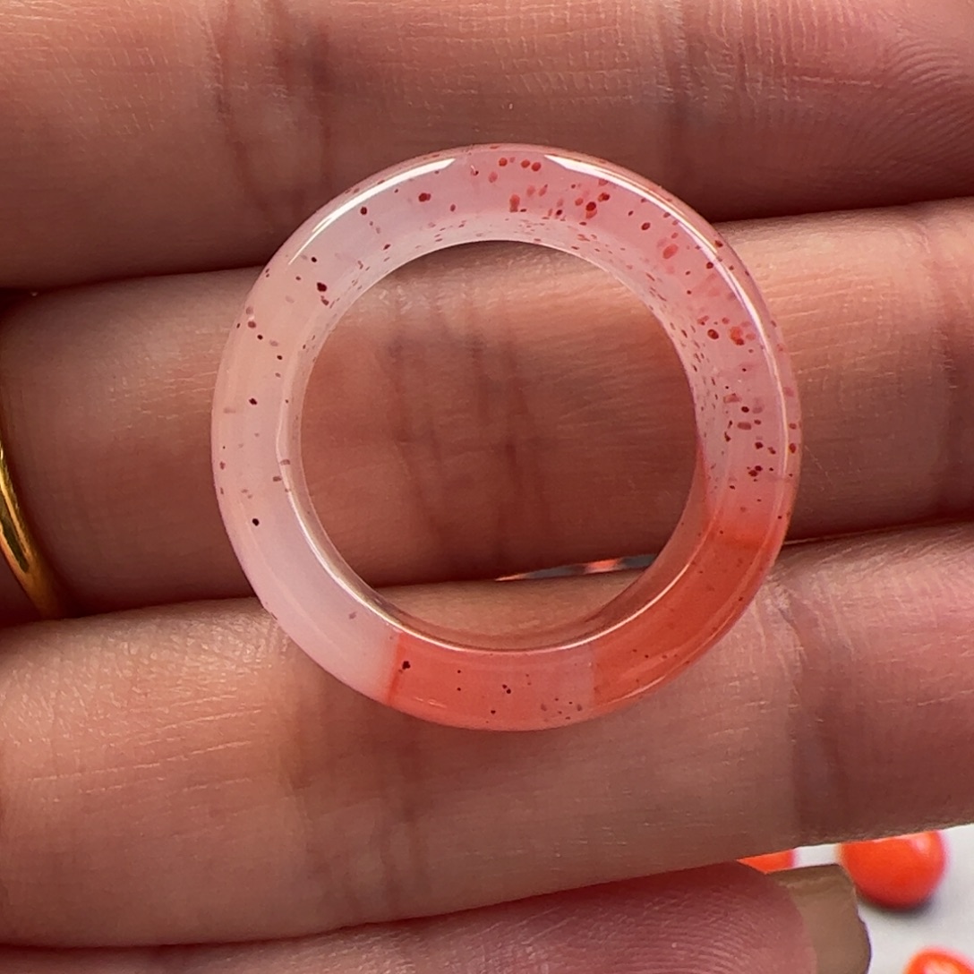 南红玛瑙未镶嵌戒圈16mm