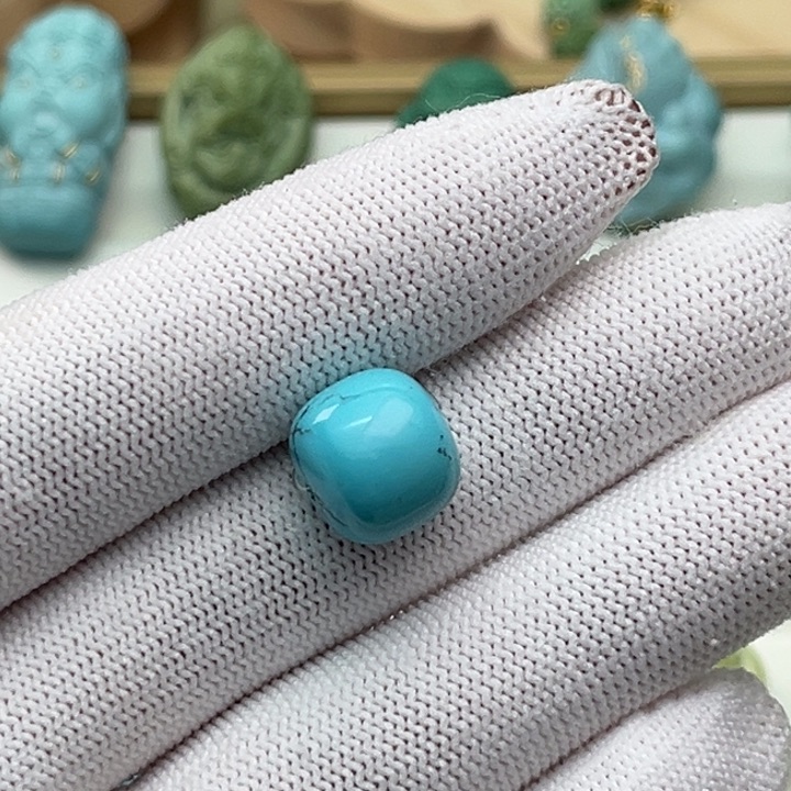 未镶嵌绿松石珠宝奇石水草纹老型珠