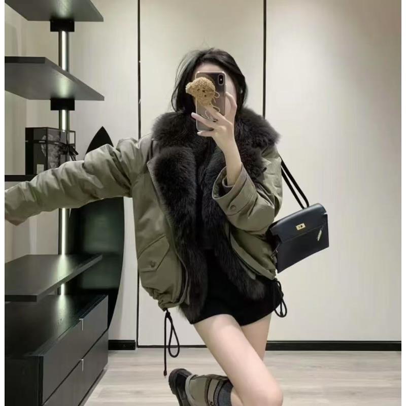 【狐狸大毛领】新款鹅绒派克服狐狸毛领高端保暖冬季毛领可拆23376