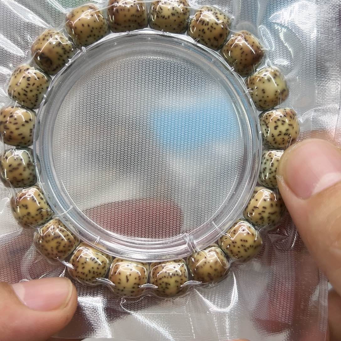 星月菩提手串98高端糯冰火烧云石玉星月菩提单圈12