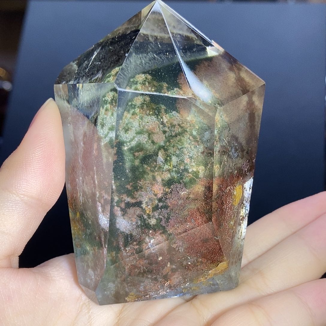 彩幽灵晶柱未镶嵌水晶