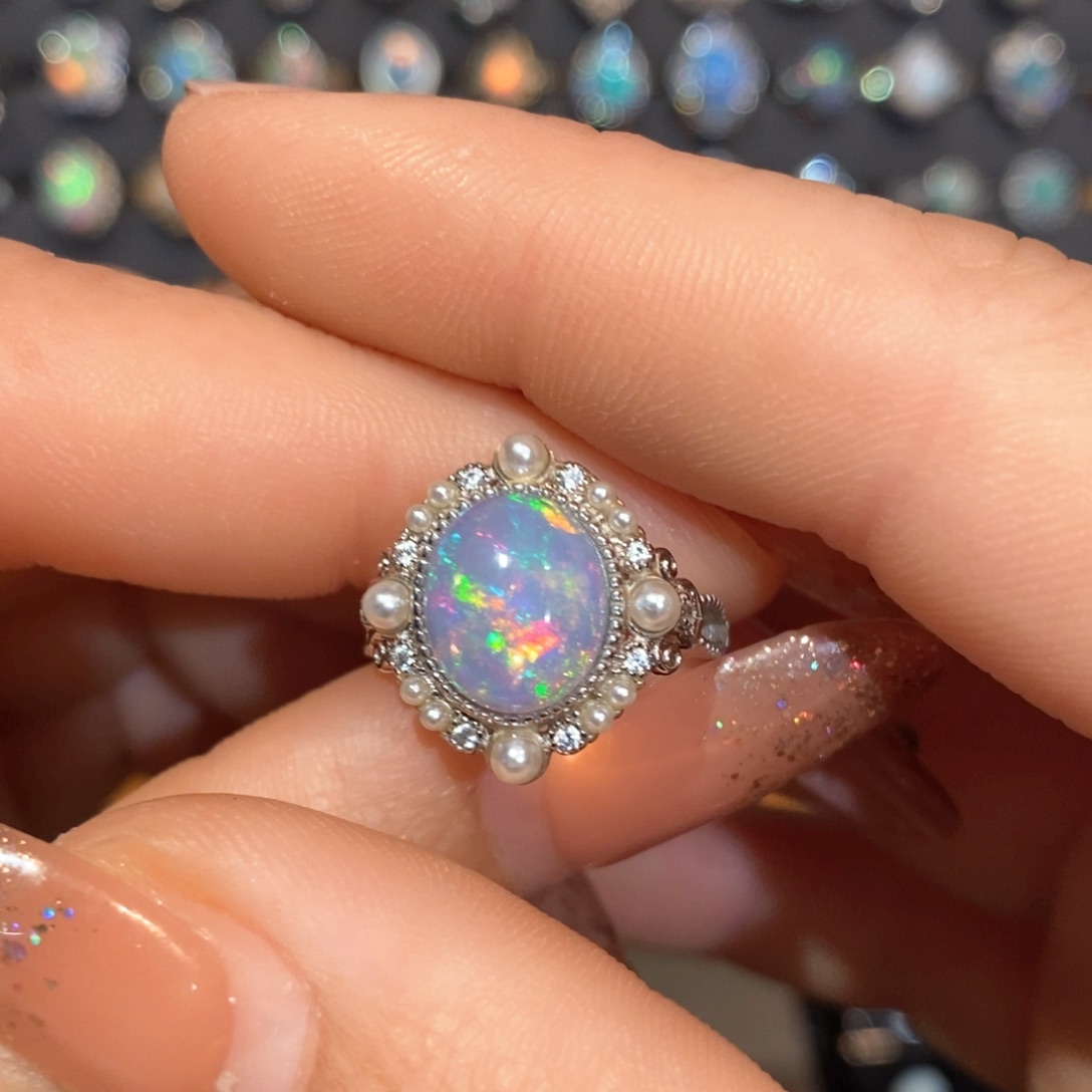 欧泊欧泊戒指银S925镶嵌