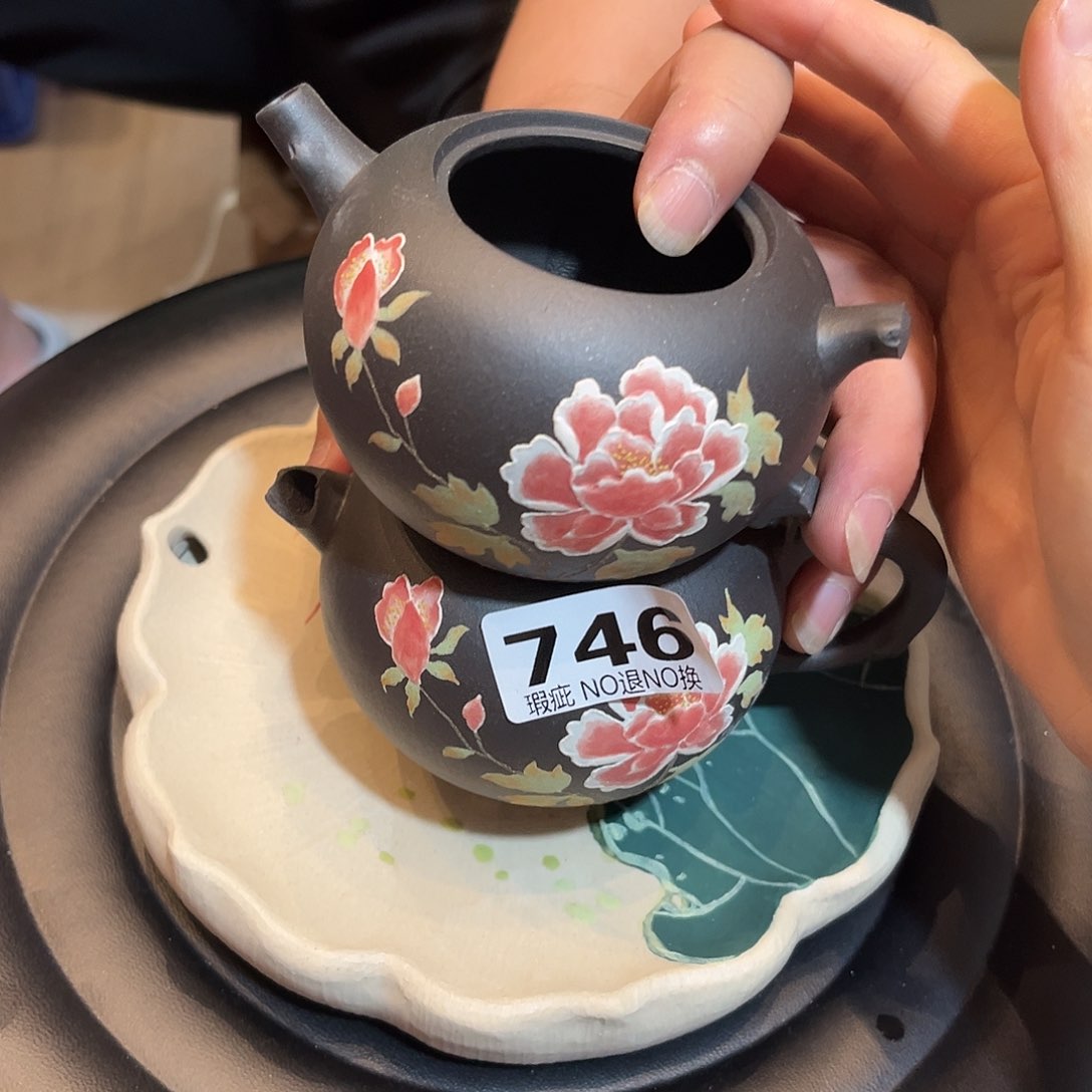 紫砂茶盘紫砂种花瑕疵大瑕疵