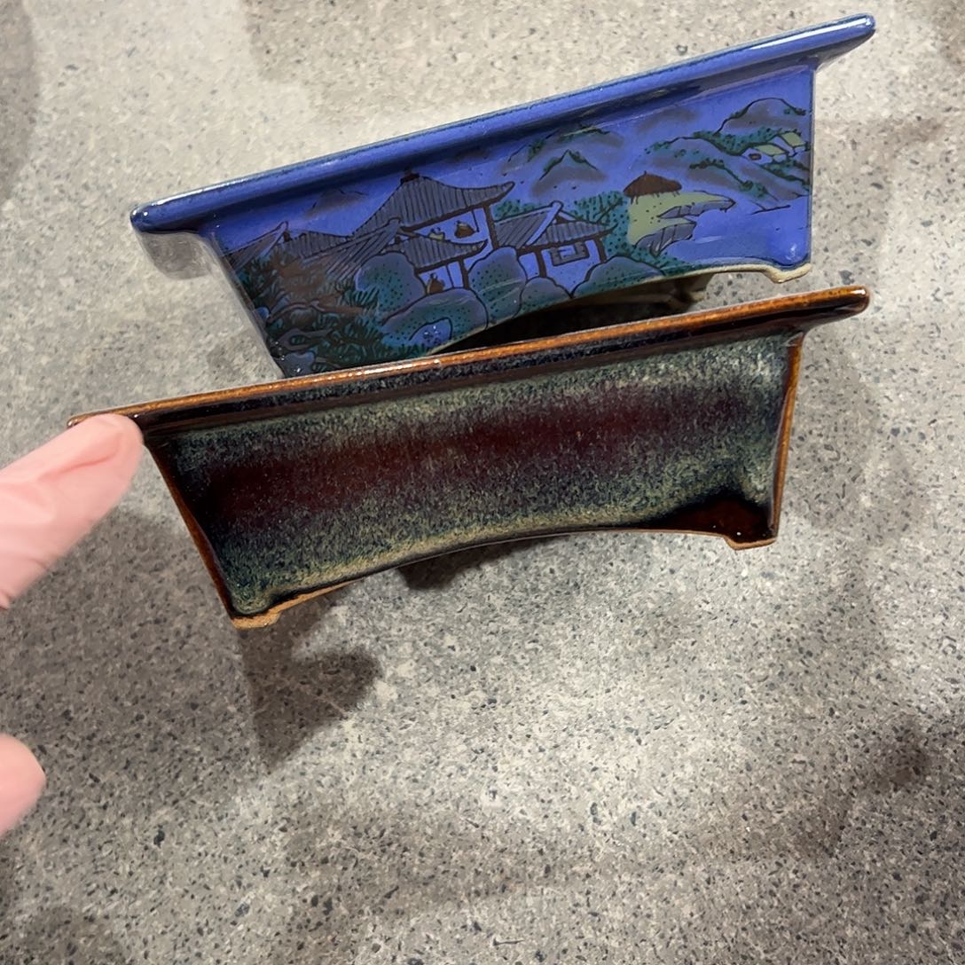 曾***华紫砂花盆913号瑕疵2个