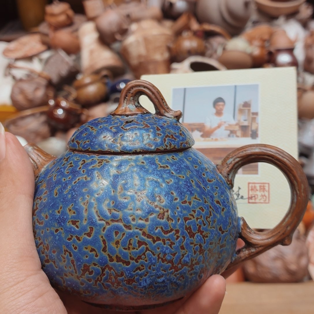 柴烧建盏原矿高岭土茶壶器皿