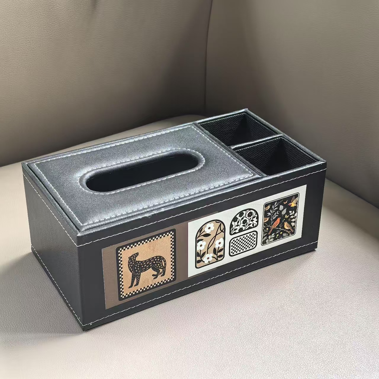 定制复古高级感抽纸盒遥控器收纳盒餐巾纸盒茶几高档桌面纸巾盒