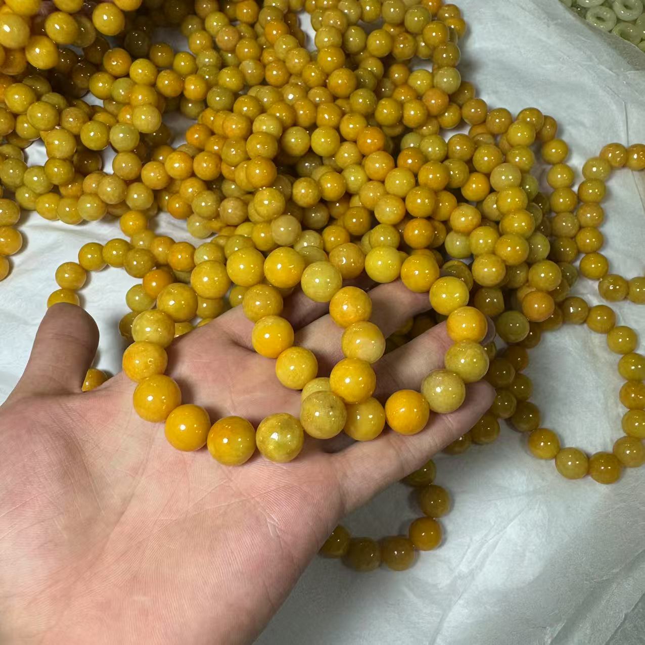 天然A货翡翠手串-d297-卡13mm+-多样性发一