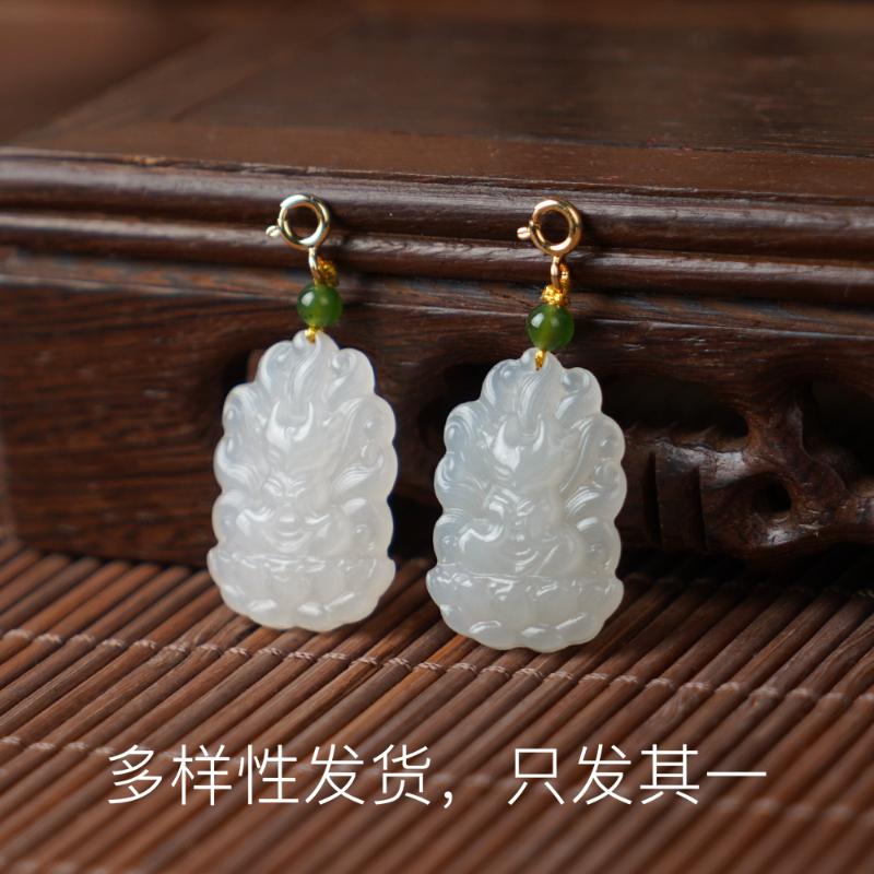 【感恩盛宴】伴你平安四季日月稳当的白玉凤九吊坠多样性发货发一件