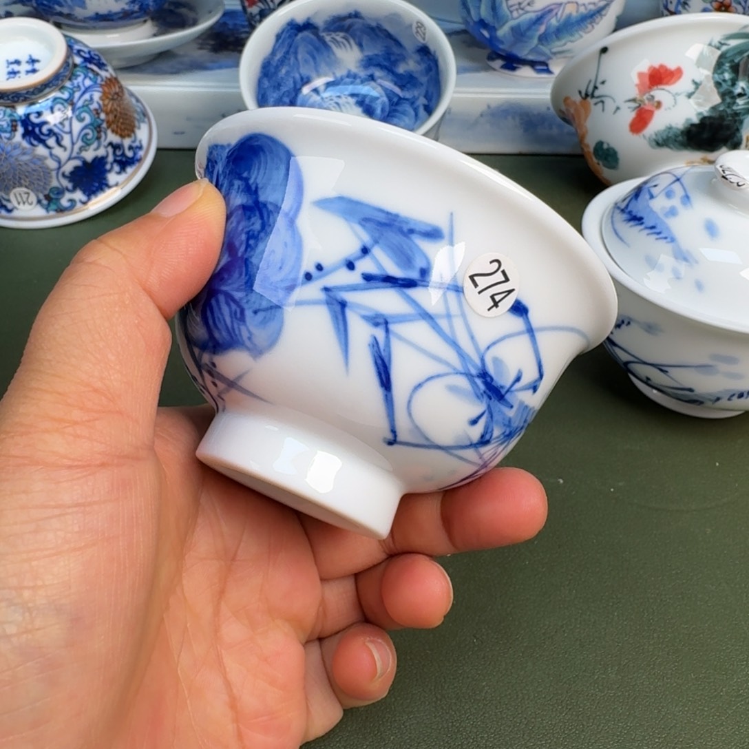 陶景德镇纯手绘茶具圆圆274