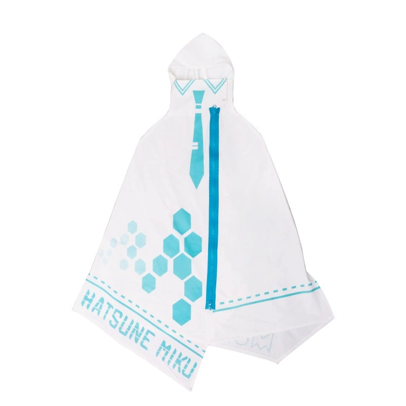 【竞拍】幸运石初音未来正版电音跃动披风miku周边披肩动漫毛毯