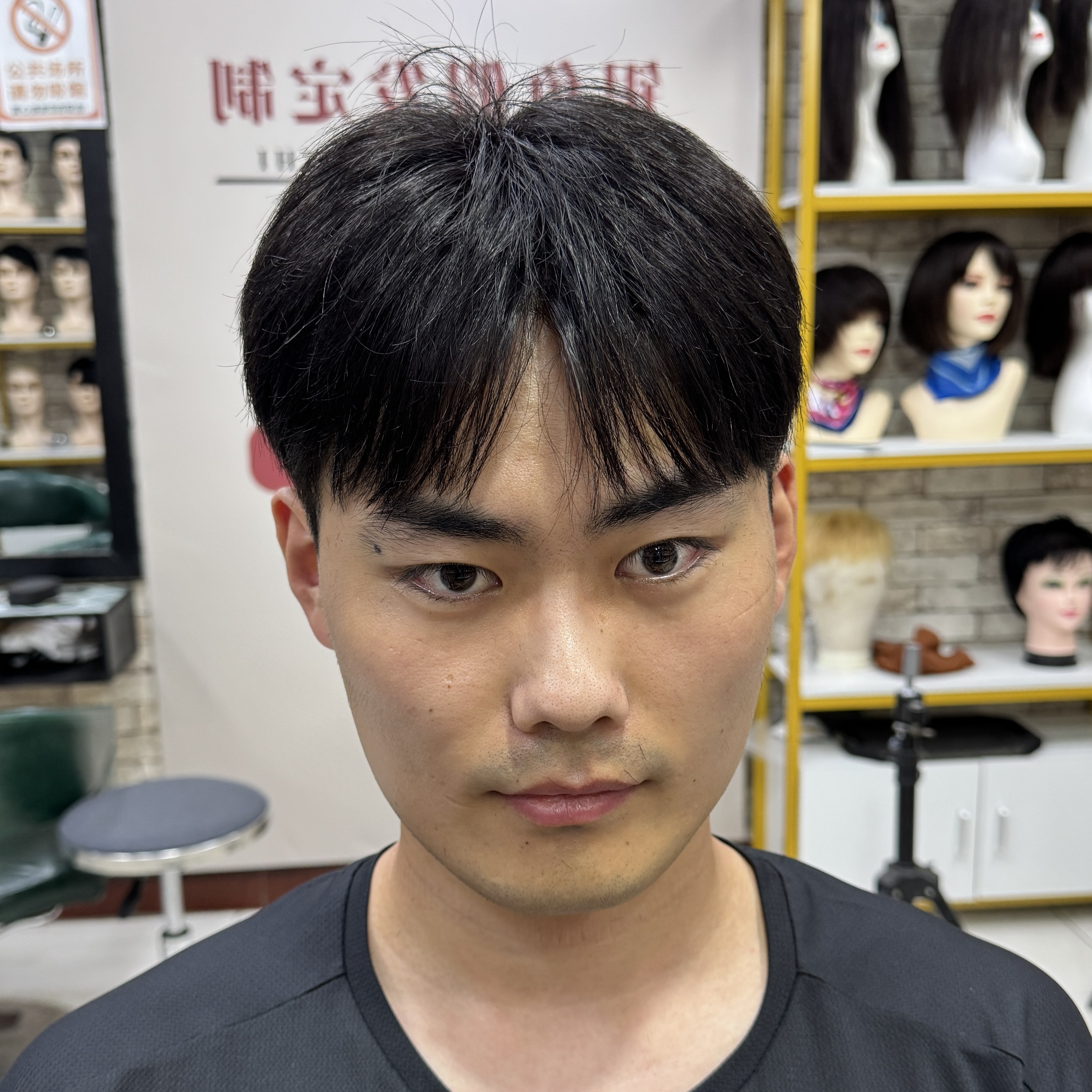 男士假发定制03款 隐形发际线 舒适内网 仿真头皮 手工钩织