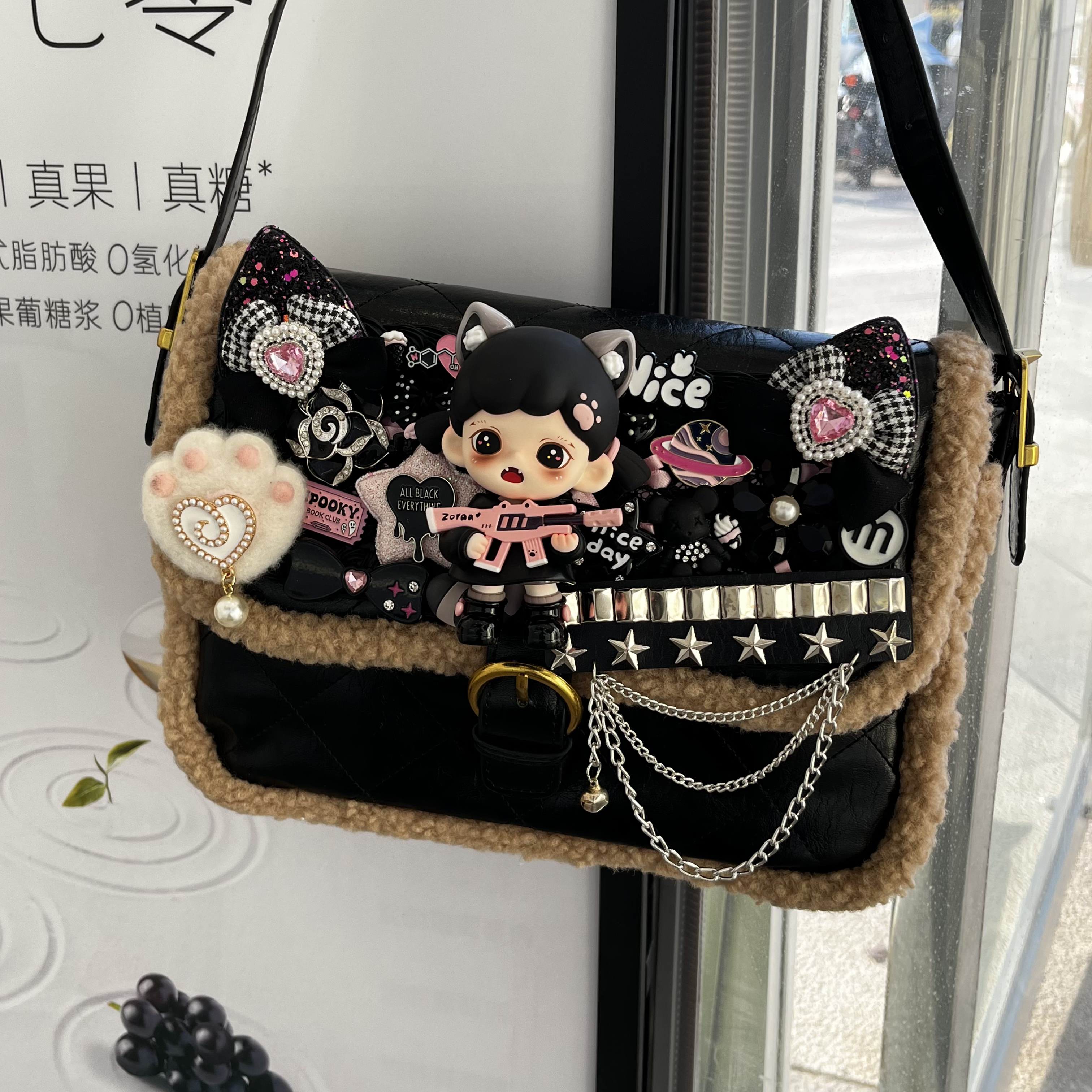 好看创意娃包手工DIY大容量暴走浣熊