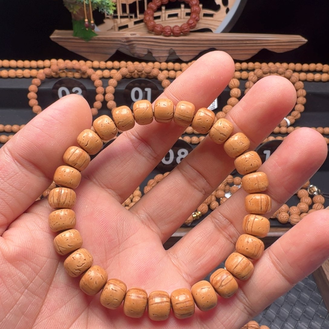 s***d手串文玩核桃精品野生桃核短轴单圈