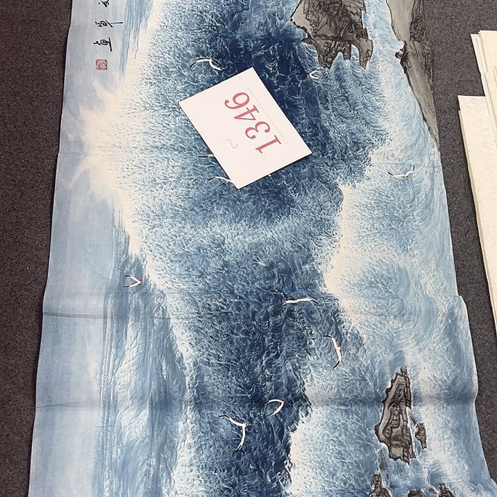 竖款晚上好呀，山水作品喜欢看看……