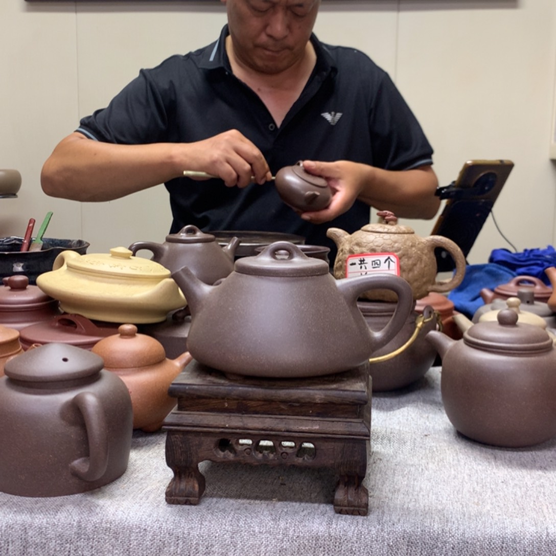 茶壶紫泥黑墩头紫泥子冶石瓢300 C半手工制作
