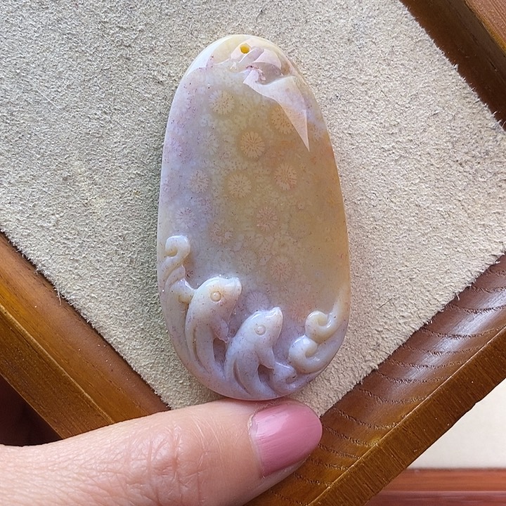 硅化玉吊坠(不含链)未镶嵌