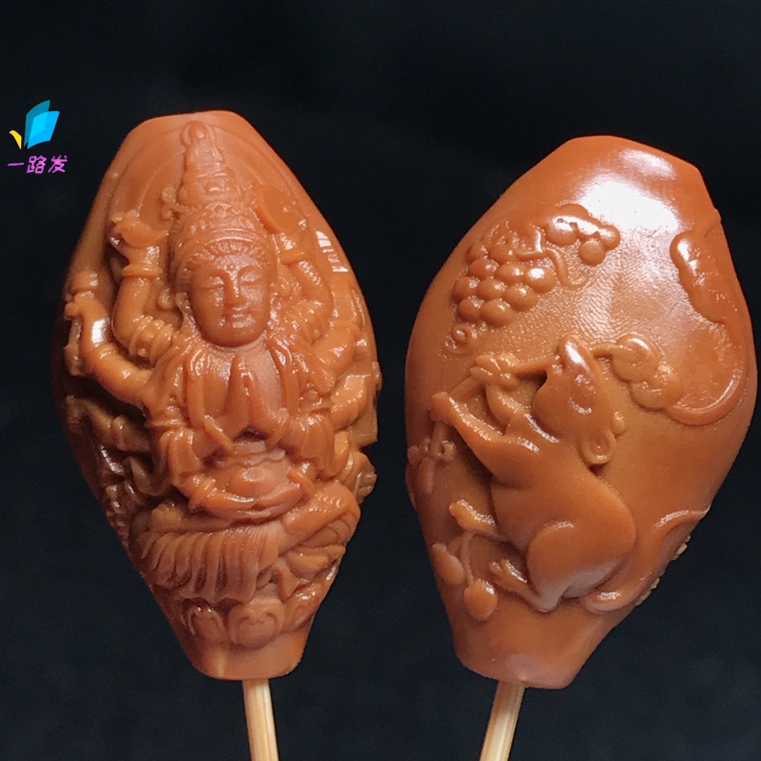 橄榄核单籽浮雕生肖鼠守护神千手观音挂件吊坠男女配饰文玩手把件