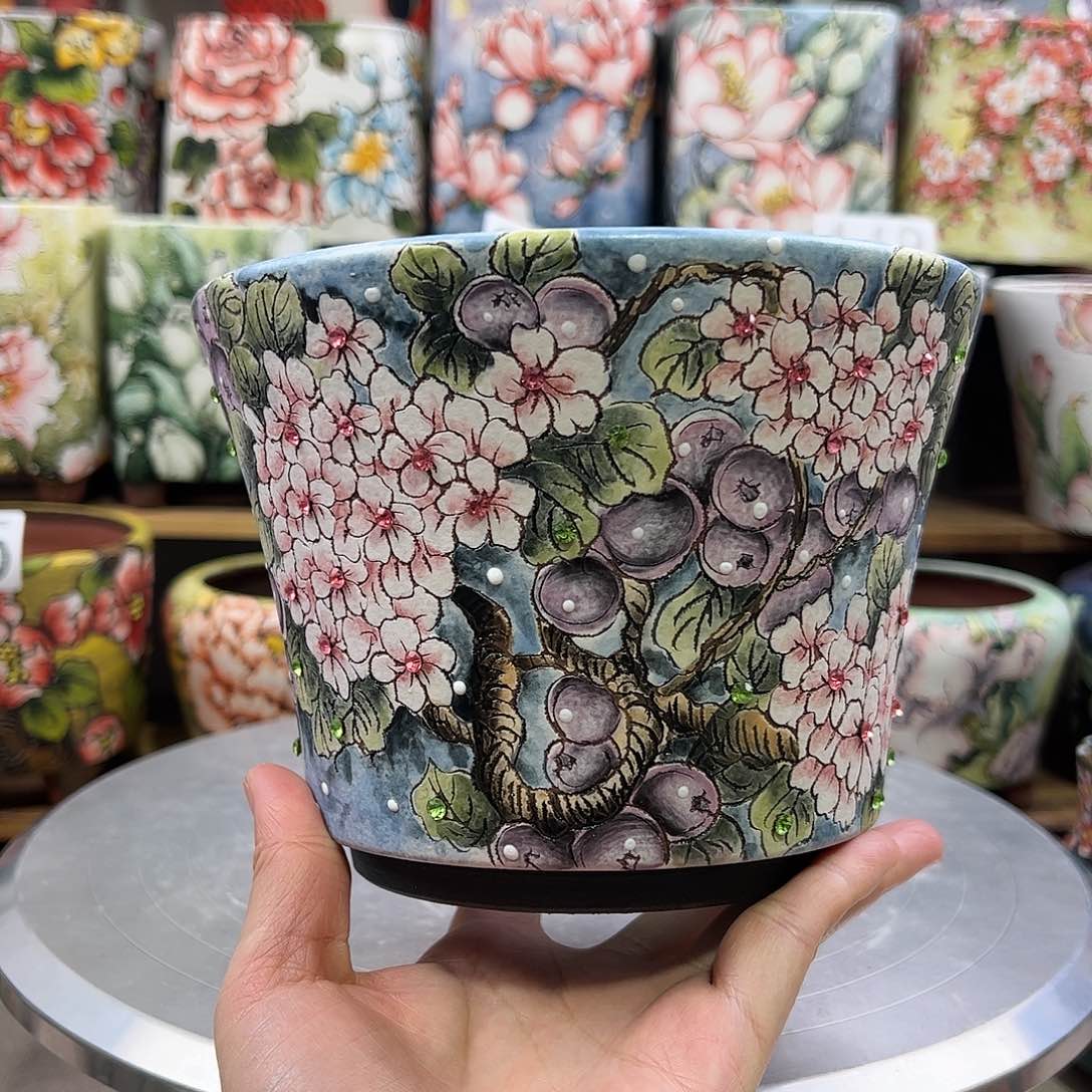 景德镇陶瓷花盆景德镇陶瓷花盆