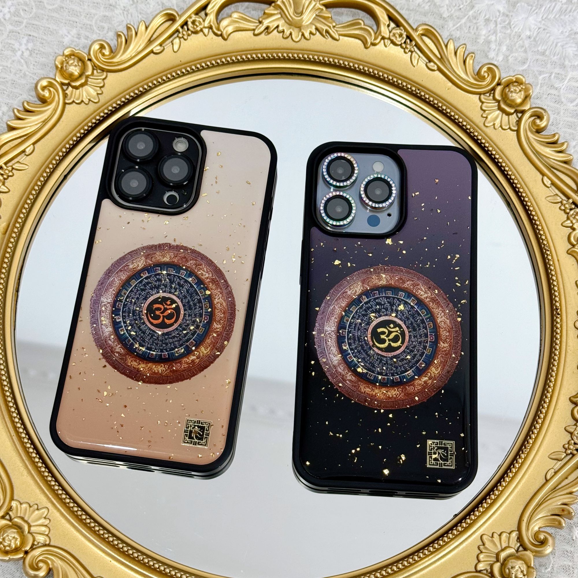 适用于苹果/华为各型号高端松弛感手机壳om图腾欧式壳壳