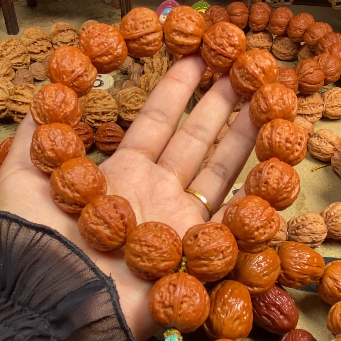 俗***人文玩核桃吊坠元宝手持文玩核桃