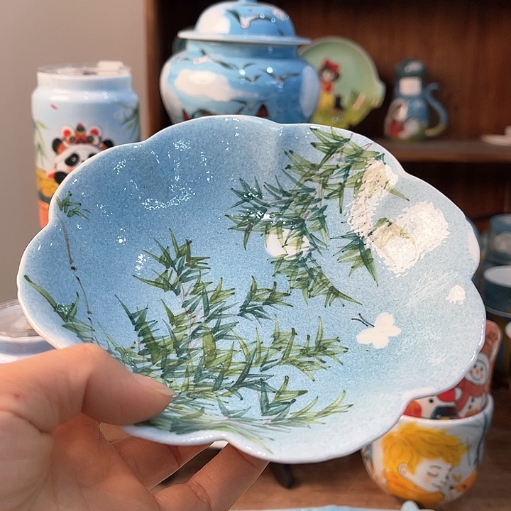 陶景德镇釉下手绘陶瓷 