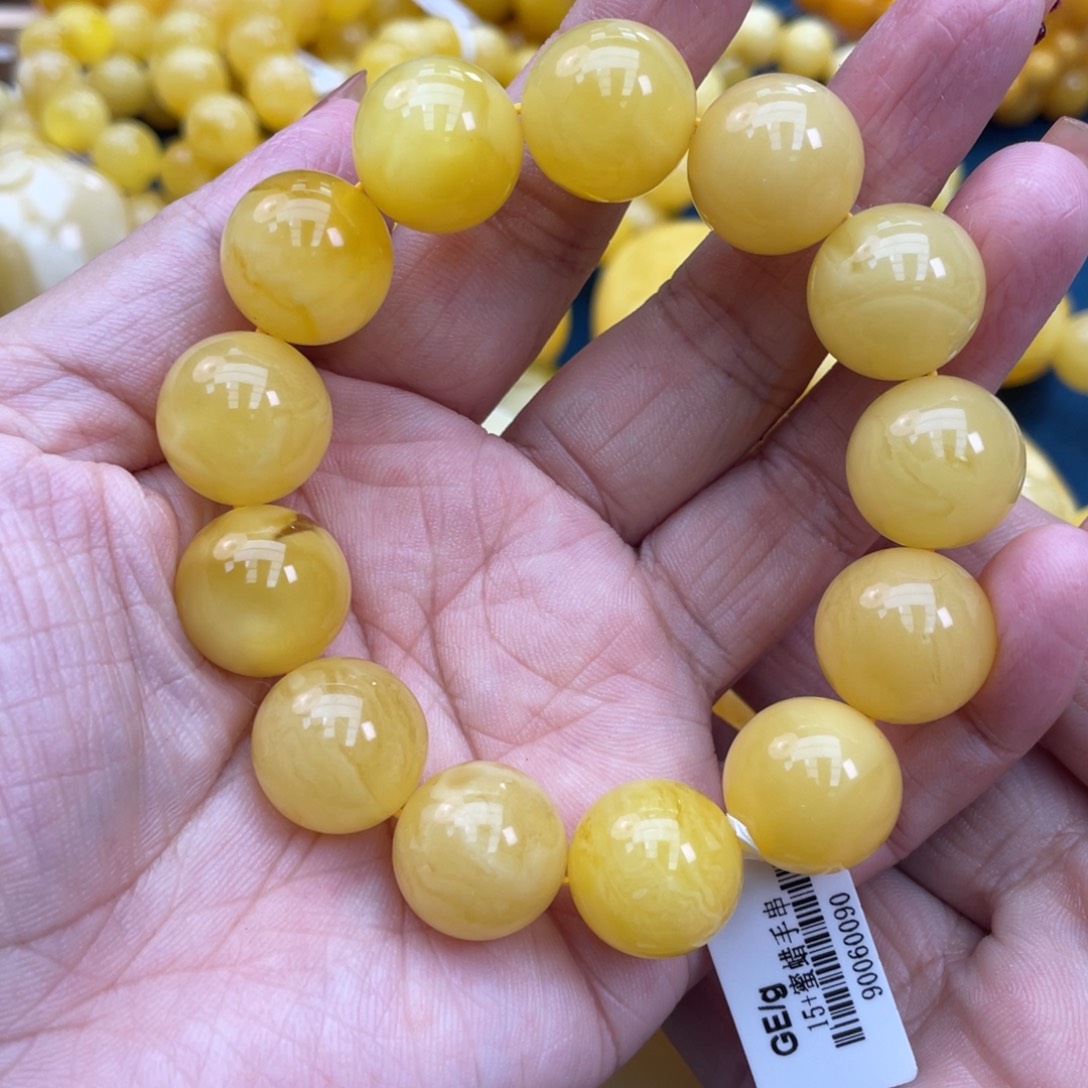 琥珀裸石未镶嵌琥珀蜜蜡15m m