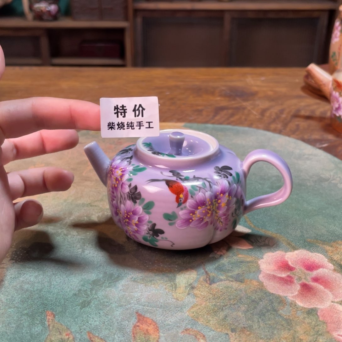 柴烧纯手工手绘陶瓷