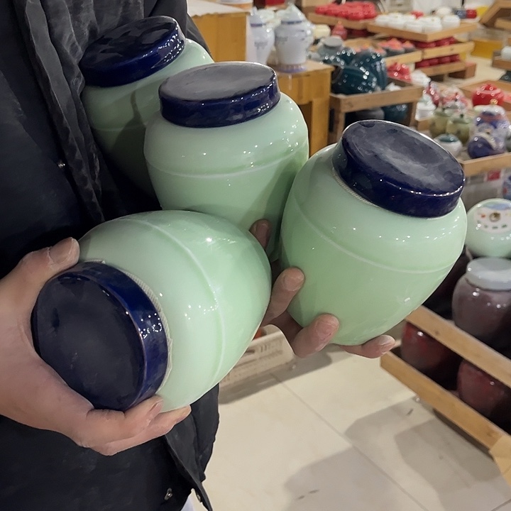 摆件陶瓷茶叶罐密封罐家用