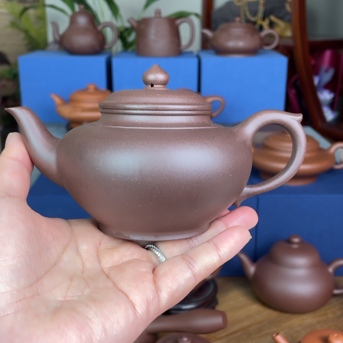 【闪购商品】紫砂茶壶1***料老紫泥笑樱壶