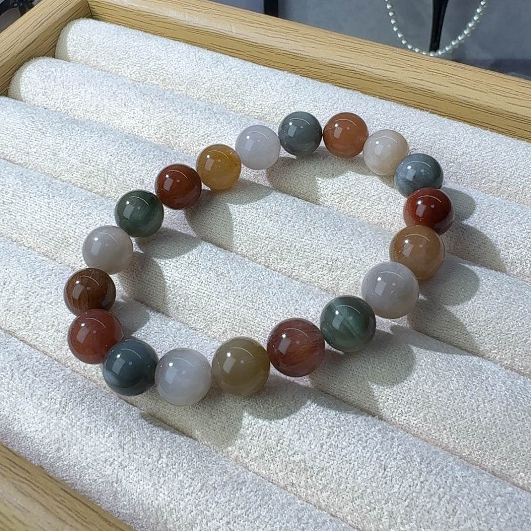 水晶手链未镶嵌彩兔毛10.5