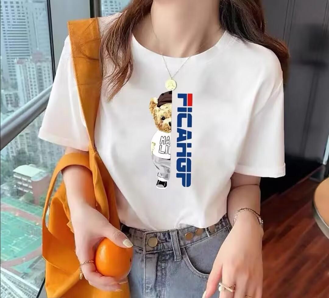 【100%纯棉】夏季上新女款女士时尚百搭潮流短袖t恤圆领显瘦半袖